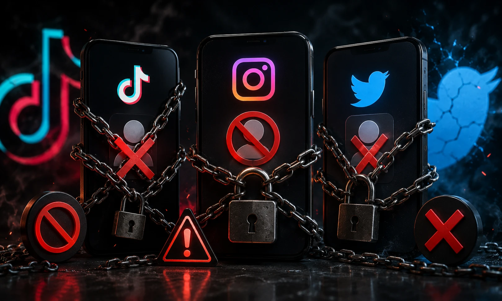 TikTok, Instagram ve Twitter (X) Hesap Kapatma Hizmeti